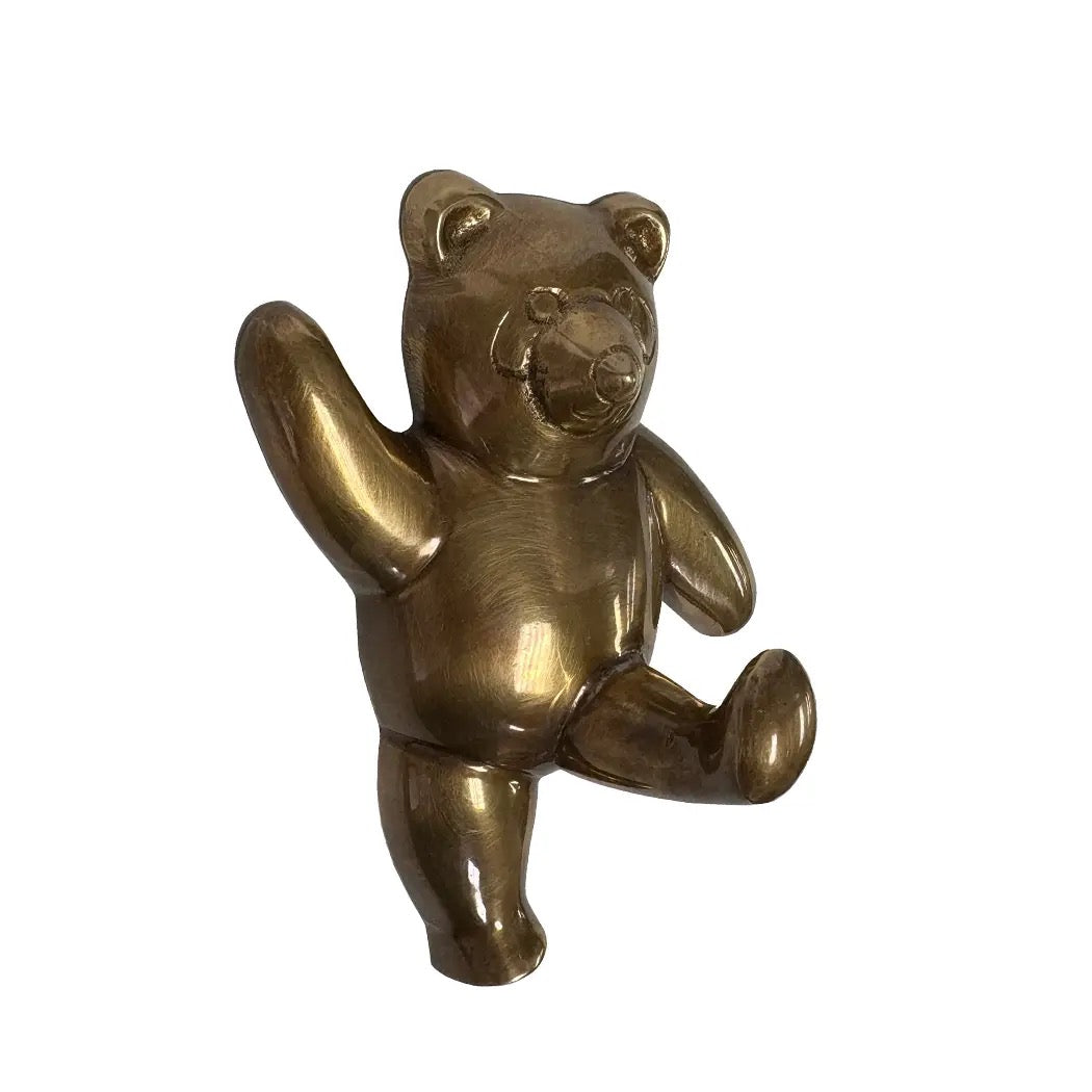Brass Teddy Bear Wall Hook