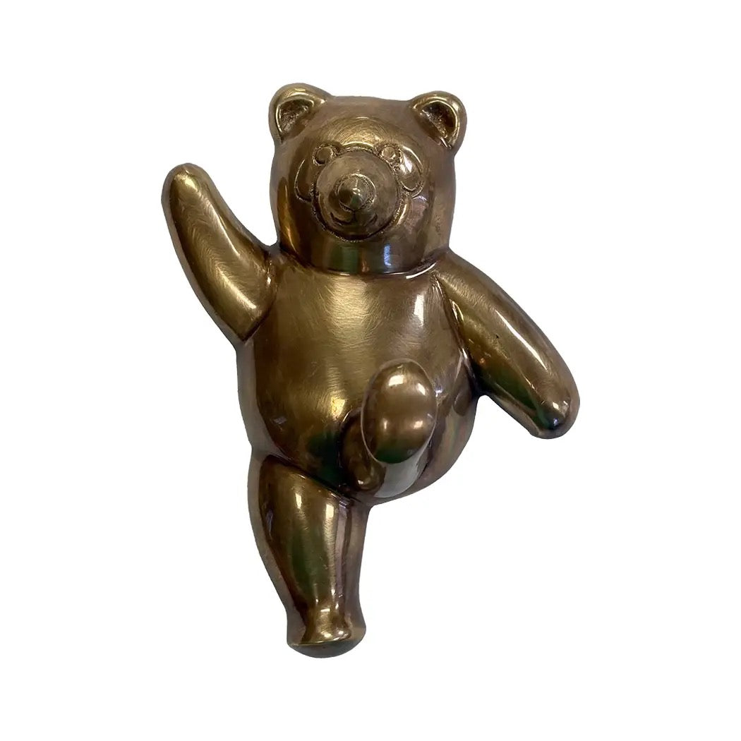 Brass Teddy Bear Wall Hook