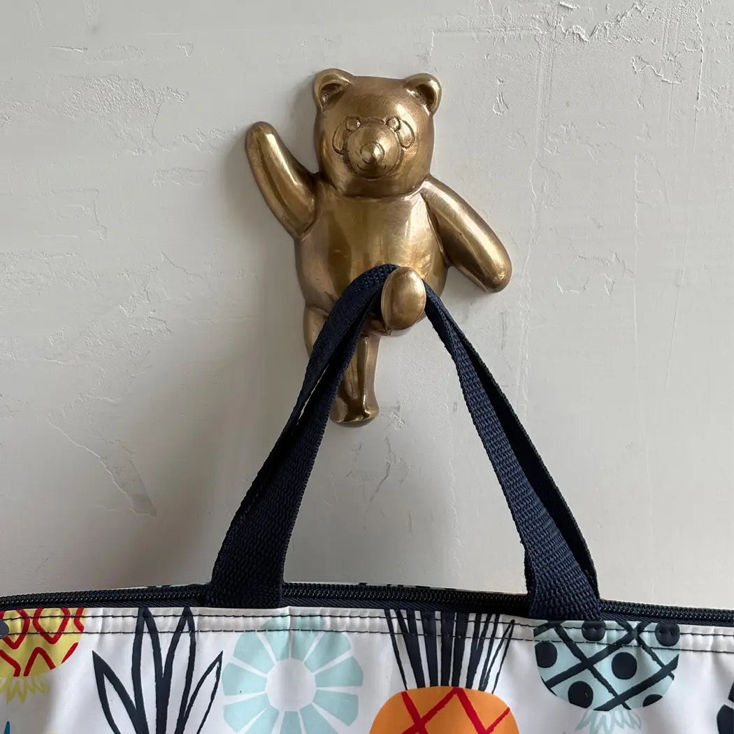 Brass Teddy Bear Wall Hook
