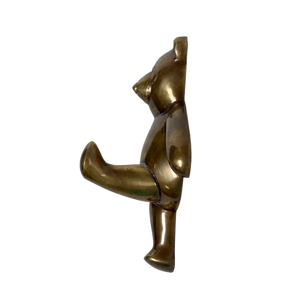 Brass Teddy Bear Wall Hook