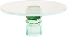 Cut Crystal Mint Green Pedestal