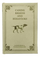 Book titled 'Canine Breeds and Behaviors' with a dog illustration on a beige background