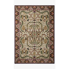 Decorative rug with intricate patterns on a white background