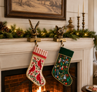Cardinals Embroidered Stocking