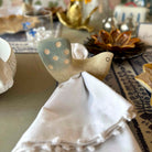 Ceramic Finch Napkin Holder Blue Set of 4