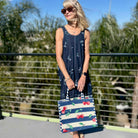 Cherry Striped Tote