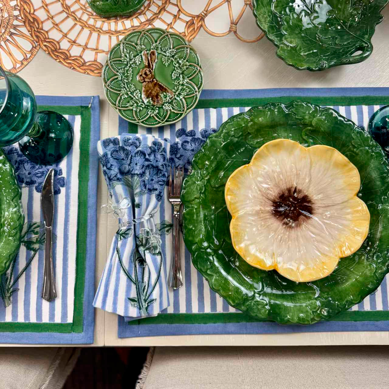 Clear Glass Flower Napkin Ring