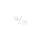 White floral design on a white background