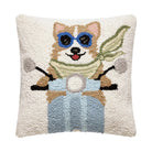 Corgi on Scooter Pillow