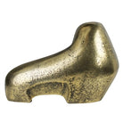 A single metallic hardware piece with a distressed antique brass or bronze finish, photographed on a plain white background.