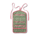 Floral-patterned pouch with pink accents on a white background