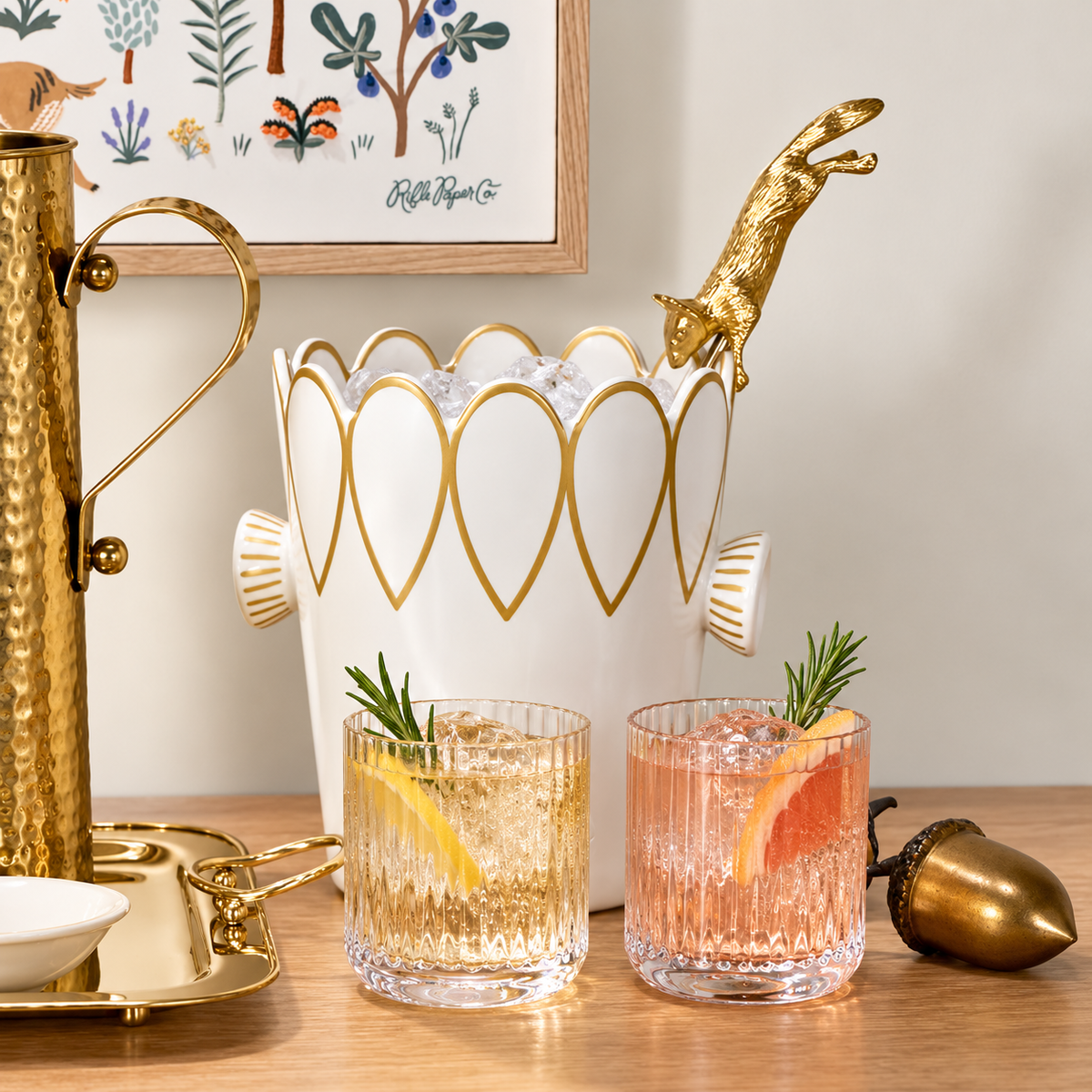 Deco Scalloped Ice Bucket
