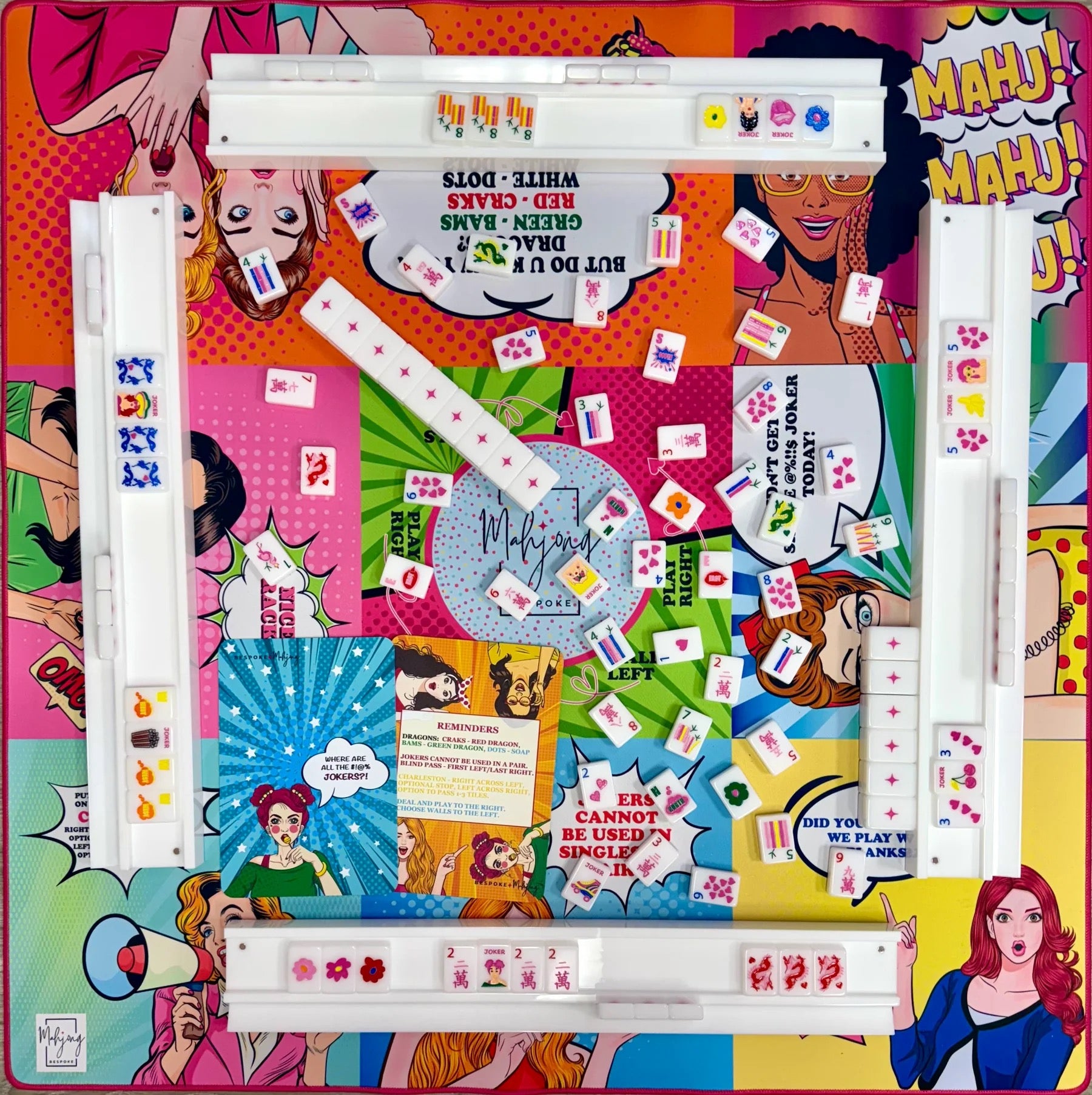 Double the Fun Table Talk Mahjong Mat