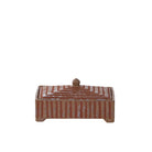 Small rectangular box with a lid on a white background