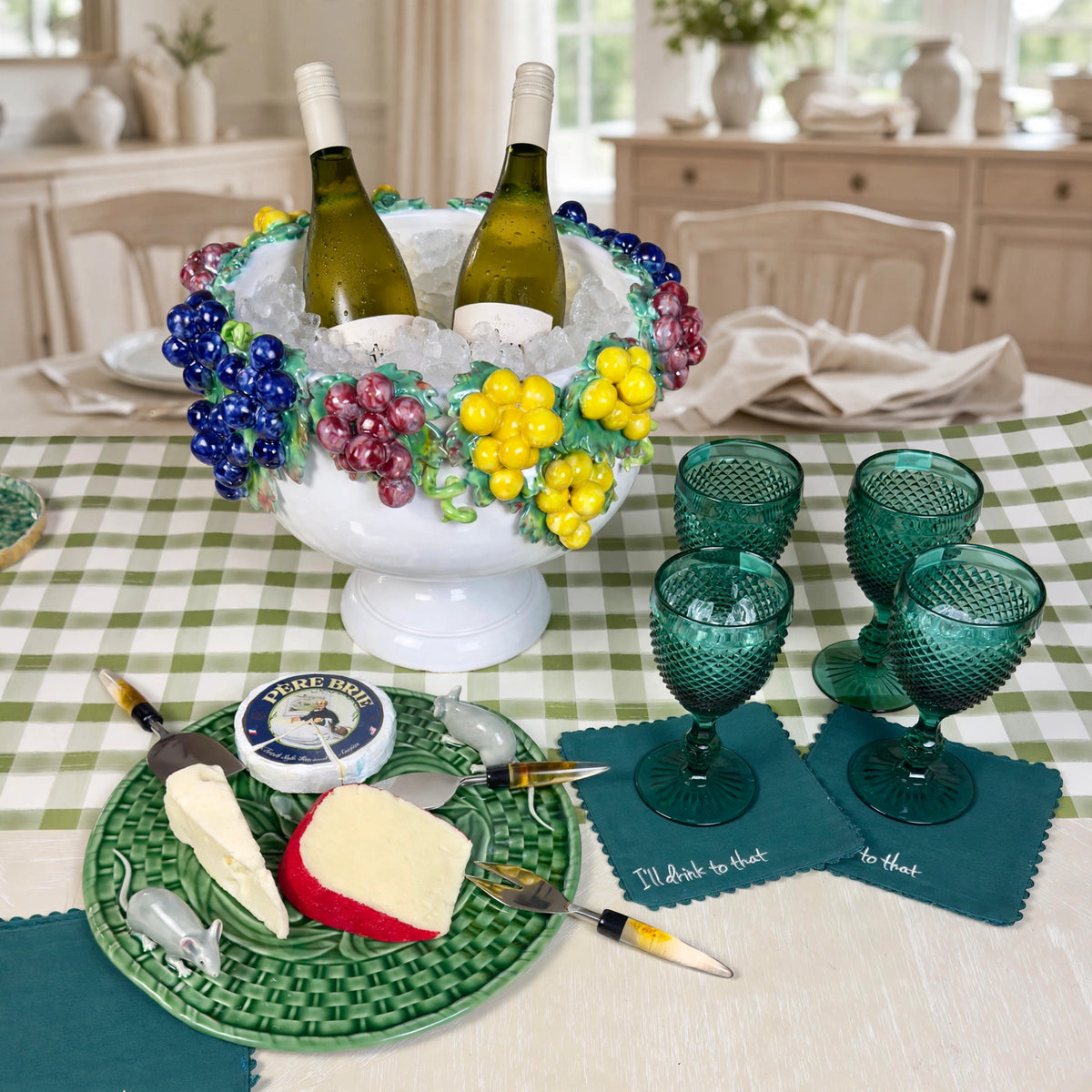 Emerald Goblets - Set of 4