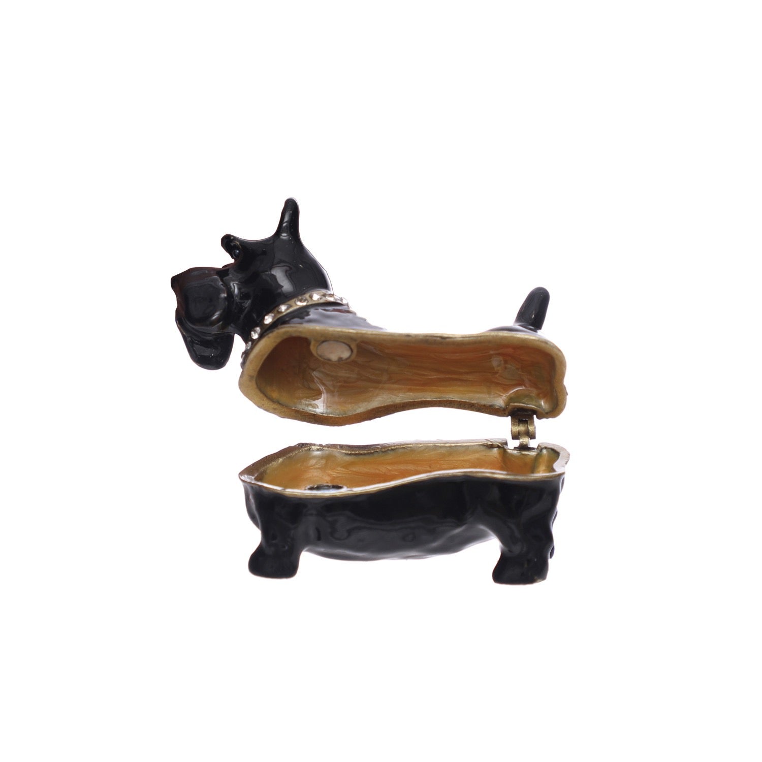 Enameled Scottie Dog Trinket Box