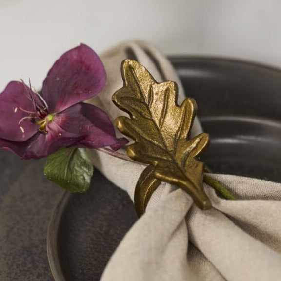 English Oak Leaf Napkin Ring