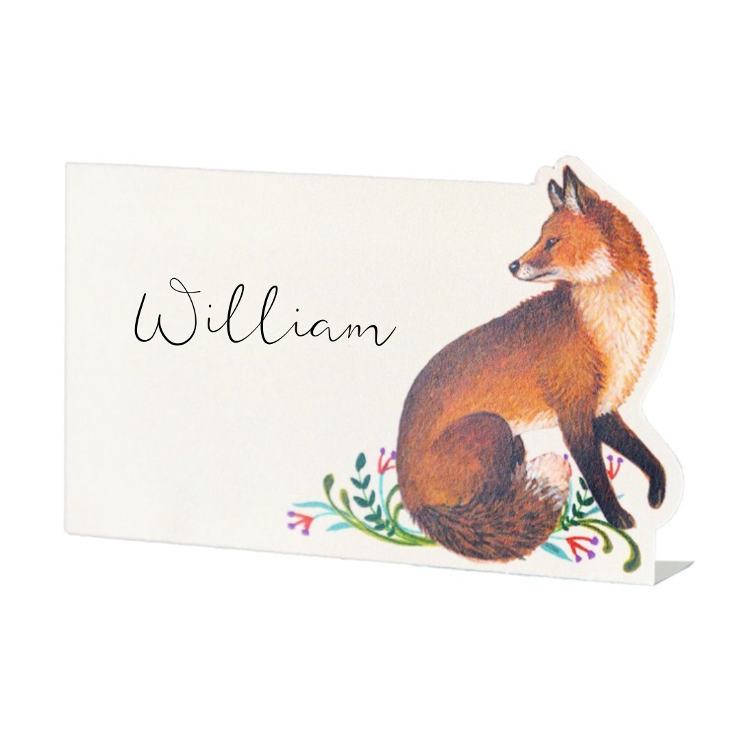 Fanciful Fox Place Card - Pack of 12
