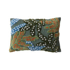 Decorative pillow with floral pattern on a white background