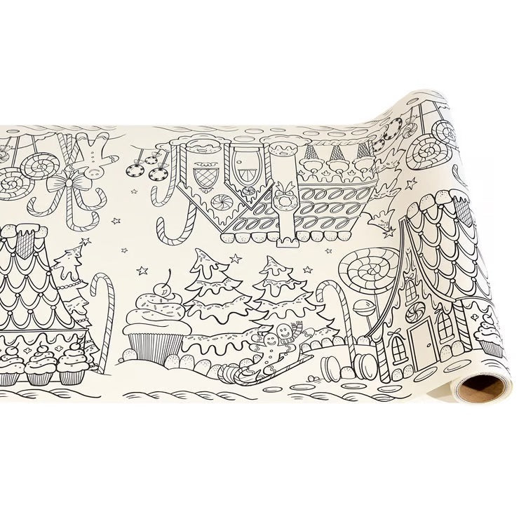 Gingerbread Coloring Table Runner