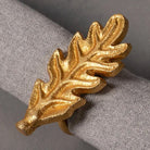 Gold Oak Leaf Napkin Rings - Set of 4