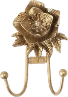Decorative gold hook with floral design