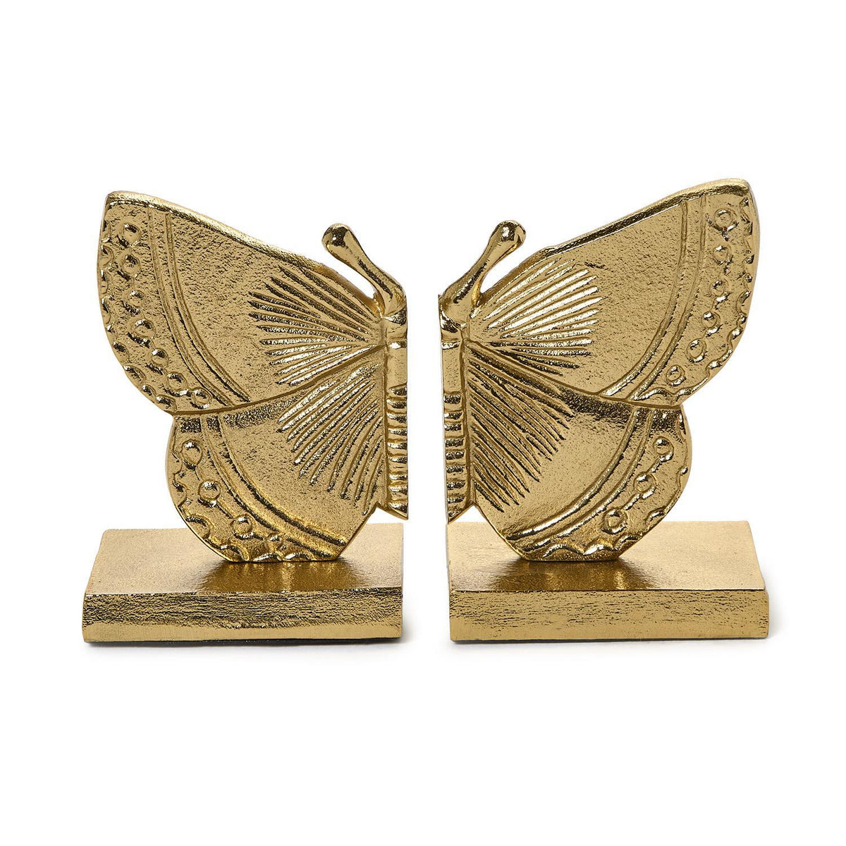 Golden Butterfly Bookends