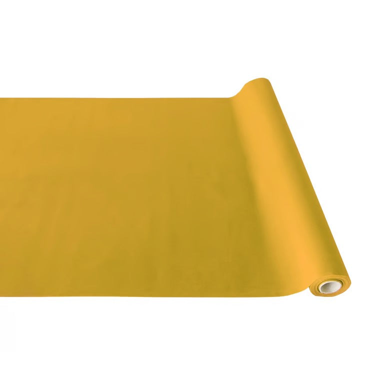 Golden Flocked Table Runner