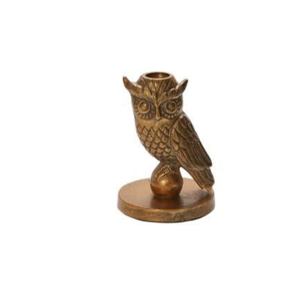 Golden Owl Candleholder