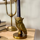 Golden Owl Candleholder
