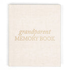 Beige 'grandparent memory book' on a white background