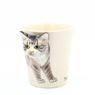 Mug with a cat illustration on a white background