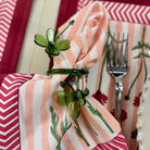 Green Glass Flower Napkin Ring