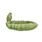 Green Leaf Bowl with Bird