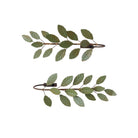 Green Leaves Toleware Curtain Tiebacks - Set of 2