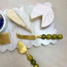 Green Marbled Cheese Knife Set