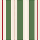 Green & Red Awning Stripe Cocktail Napkin 