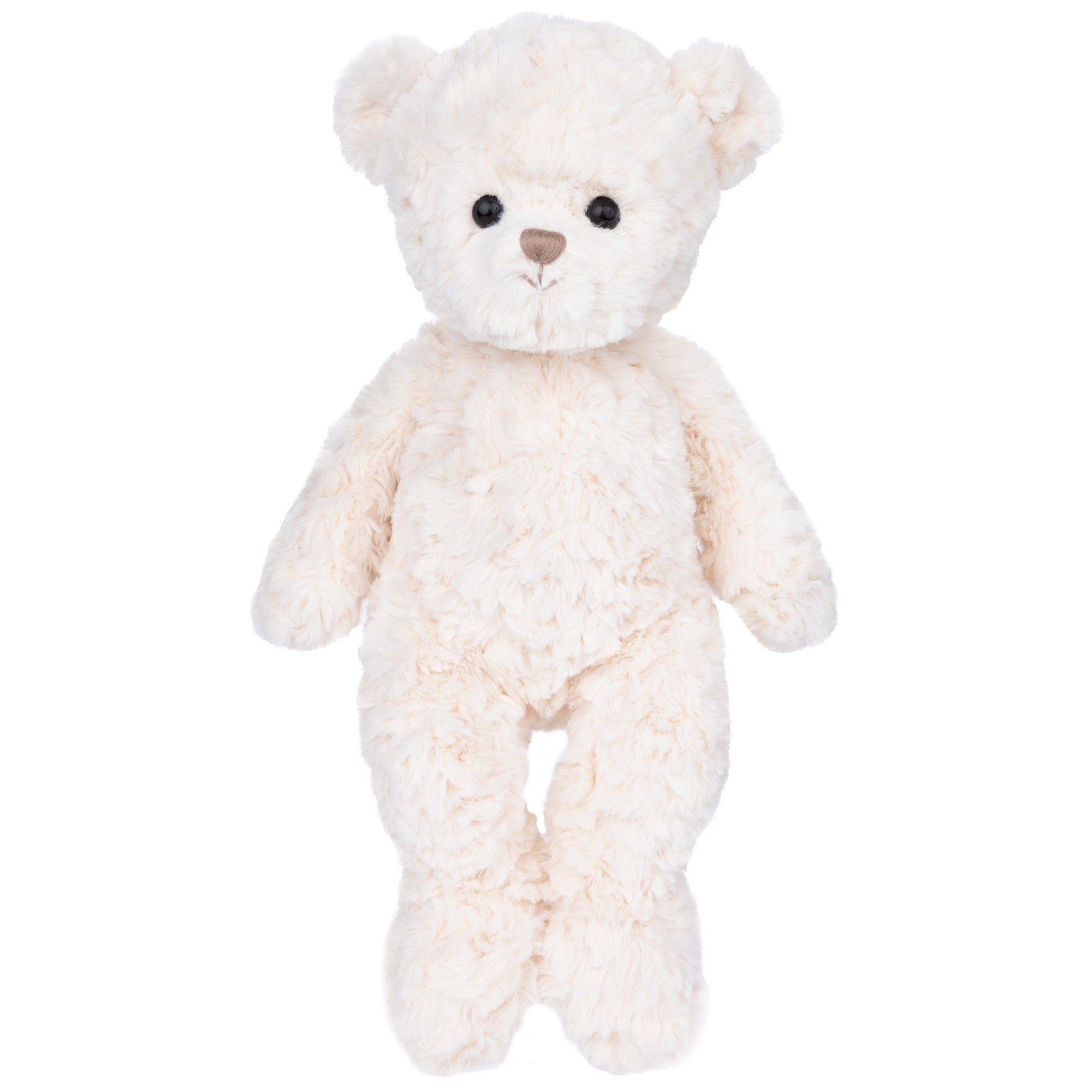 White teddy bear on a white background