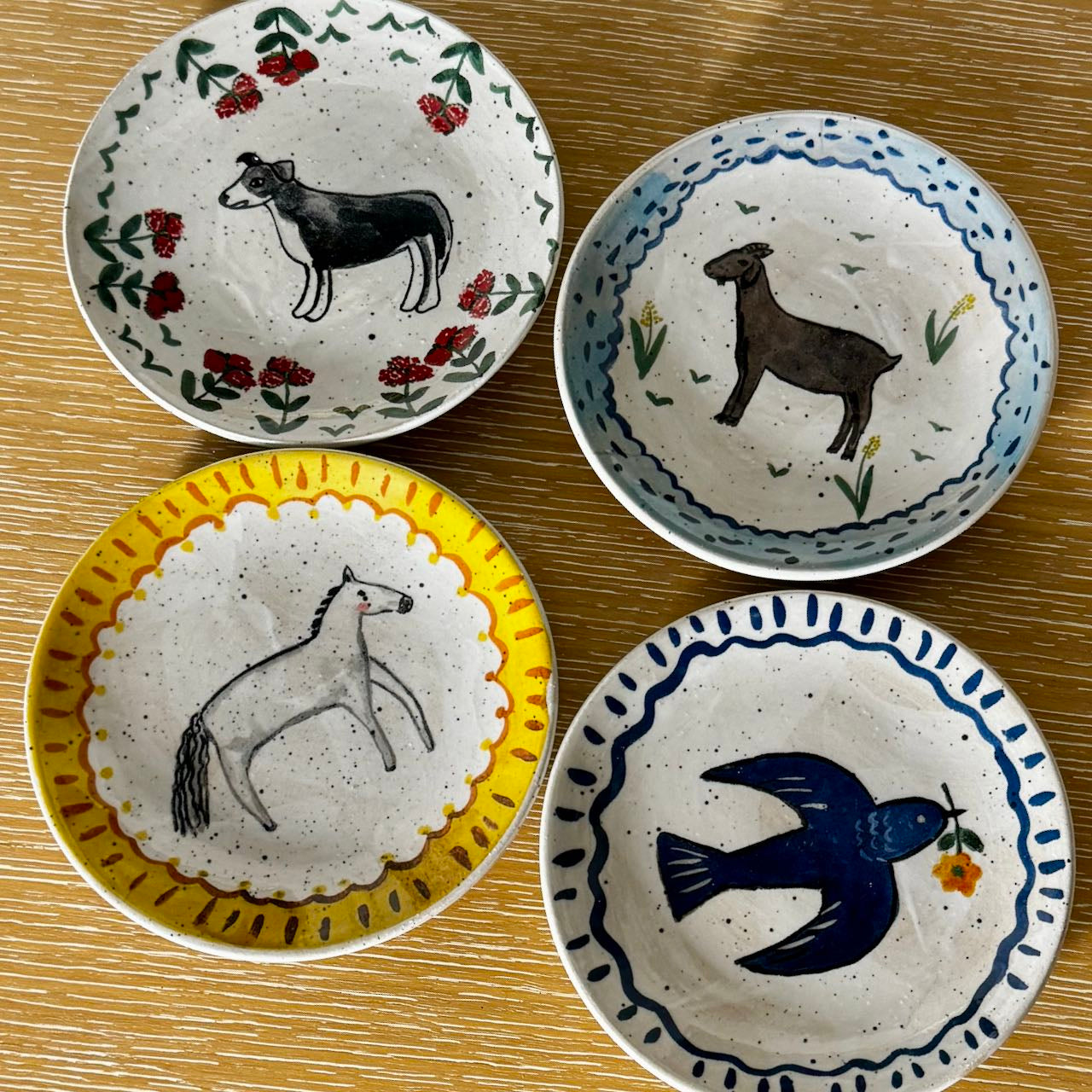 Primitive Animal Plates - Set of 4