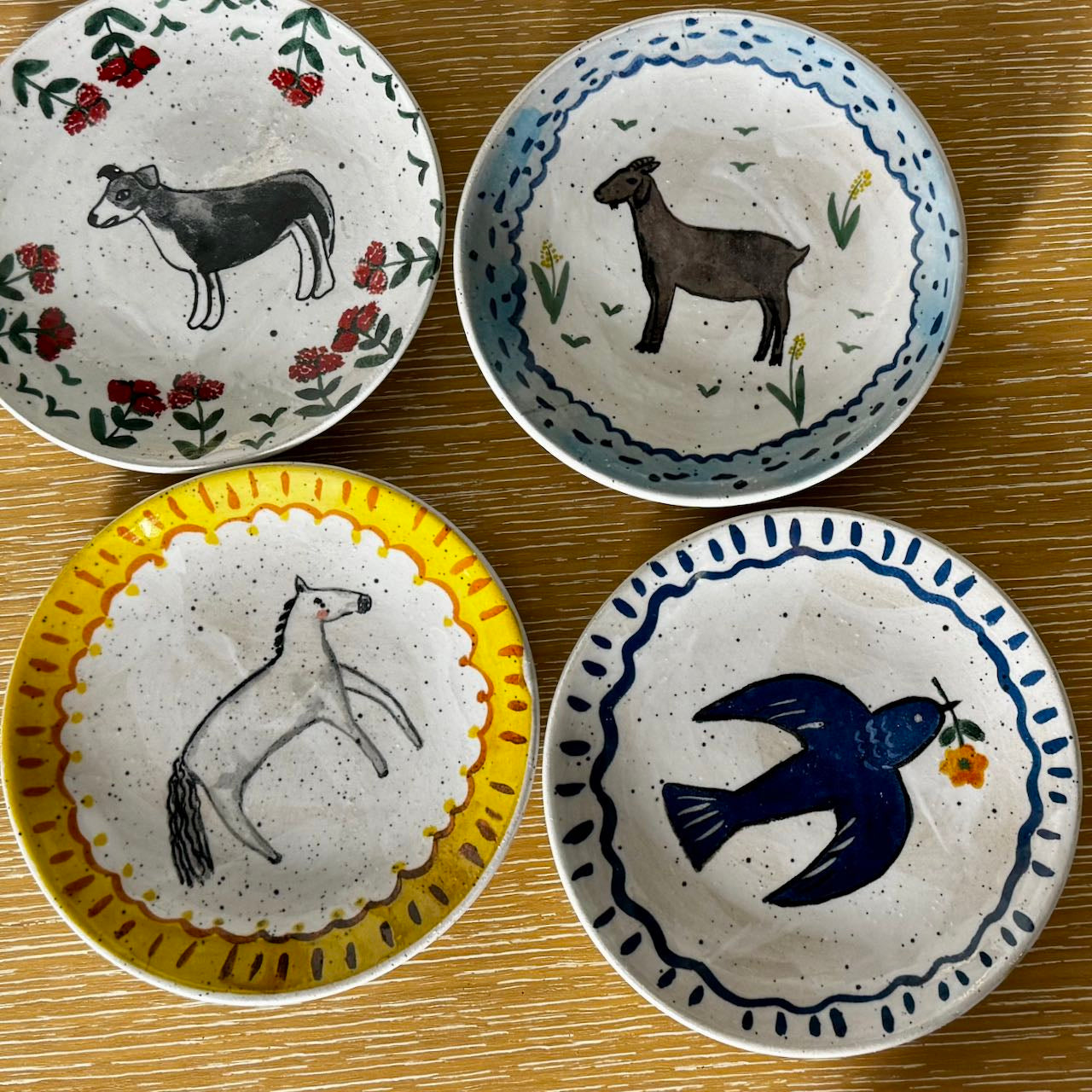 Primitive Animal Plates - Set of 4