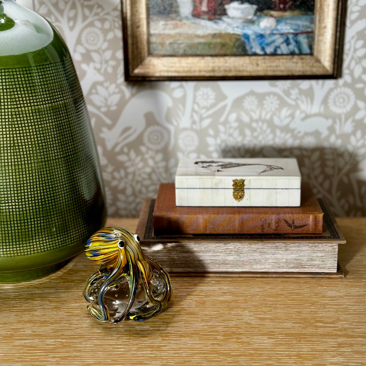 Art Glass Octopus Paper Weight