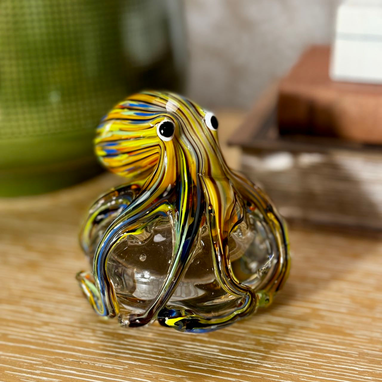 Art Glass Octopus Paper Weight