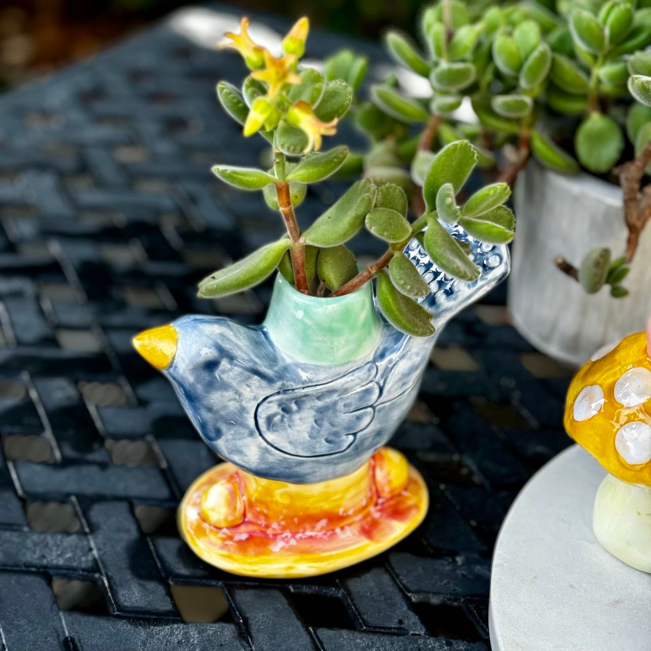 Whimsical Blue Bird Stoneware Candleholder – Thomas Lee Living