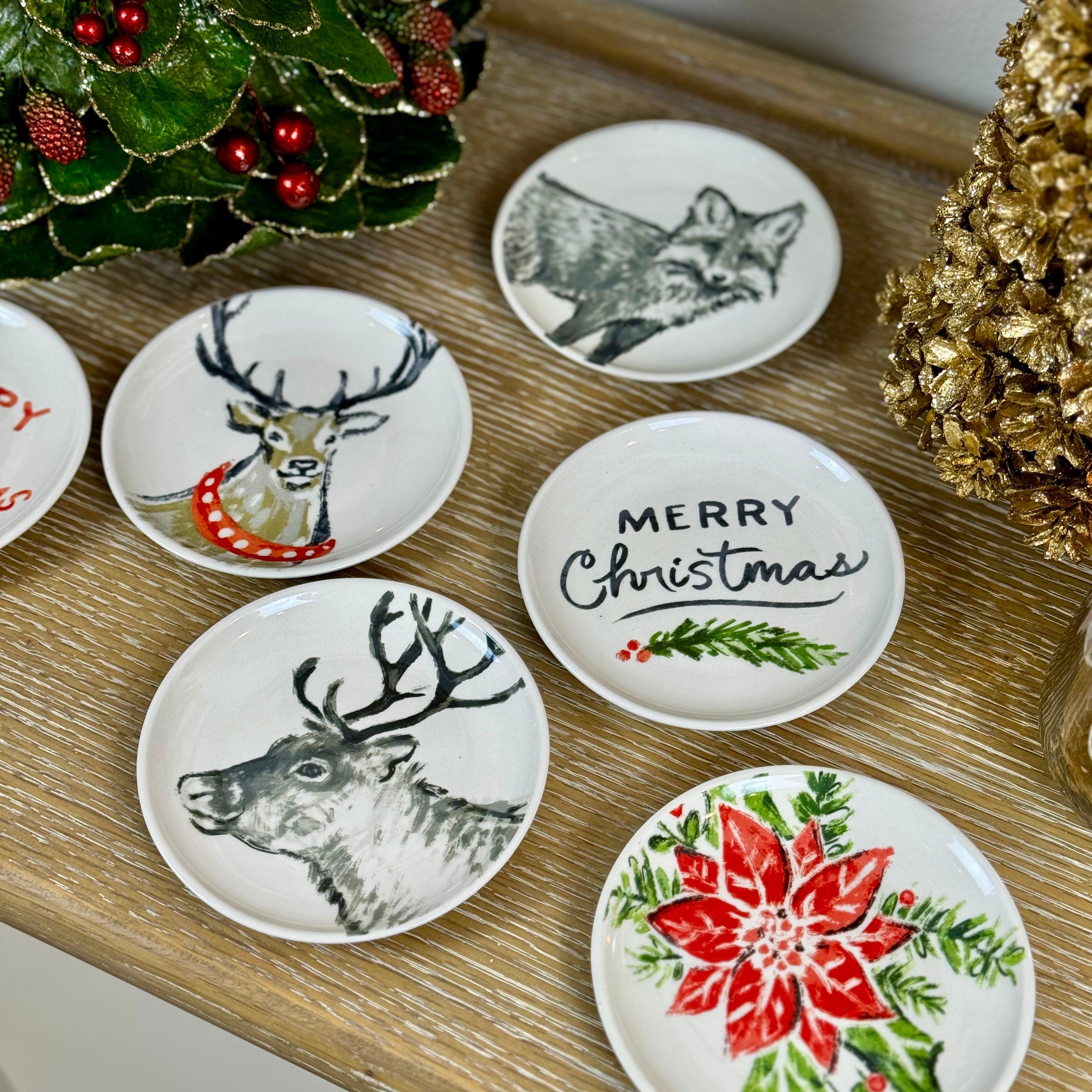 Holiday Woodlands Plates - Set of 6