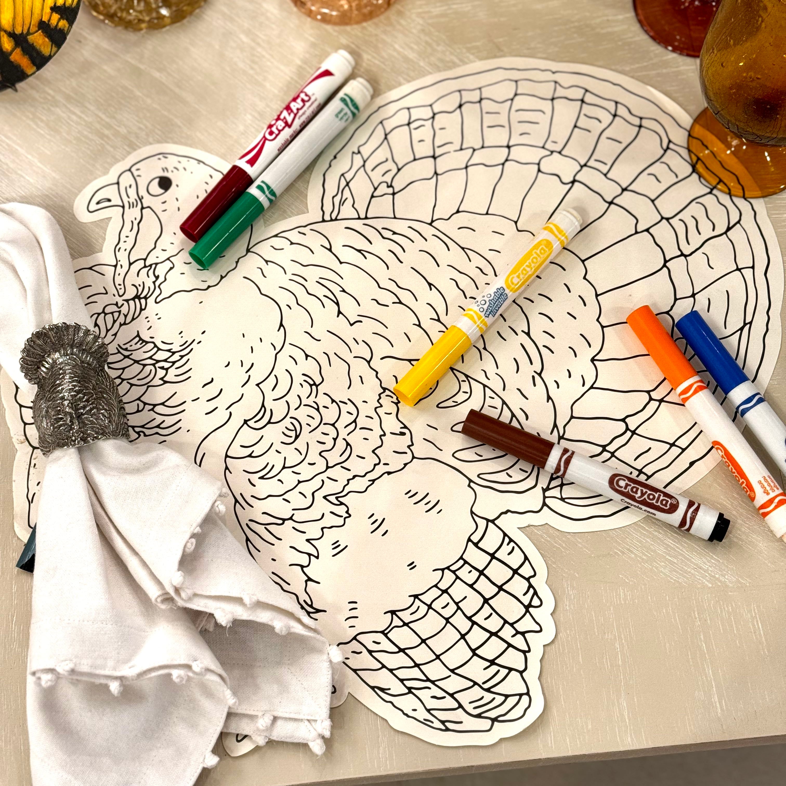 Color Me Turkey Placemat - 12 Sheets