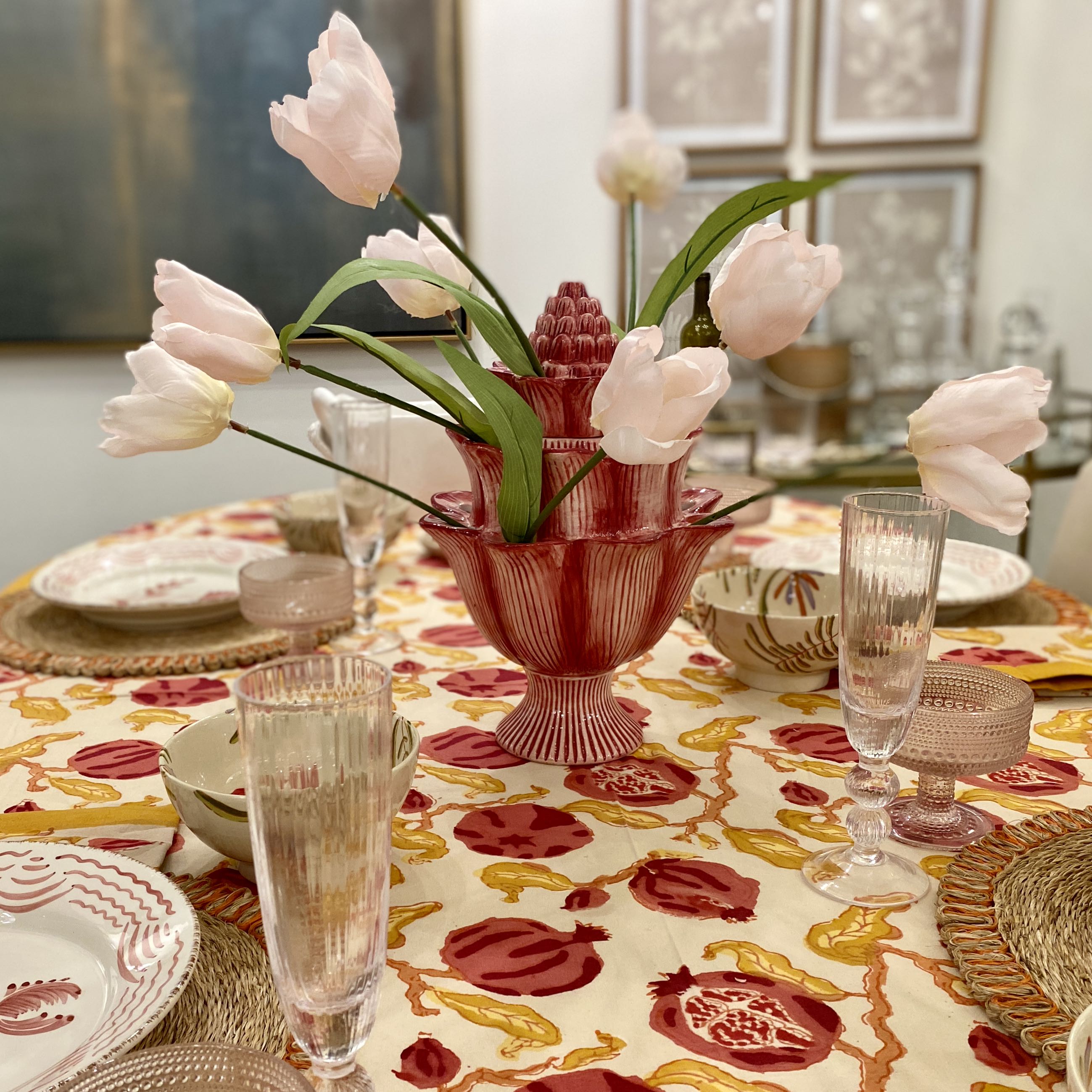 Artichoke Tulipiere Large Pink – Thomas Lee Living