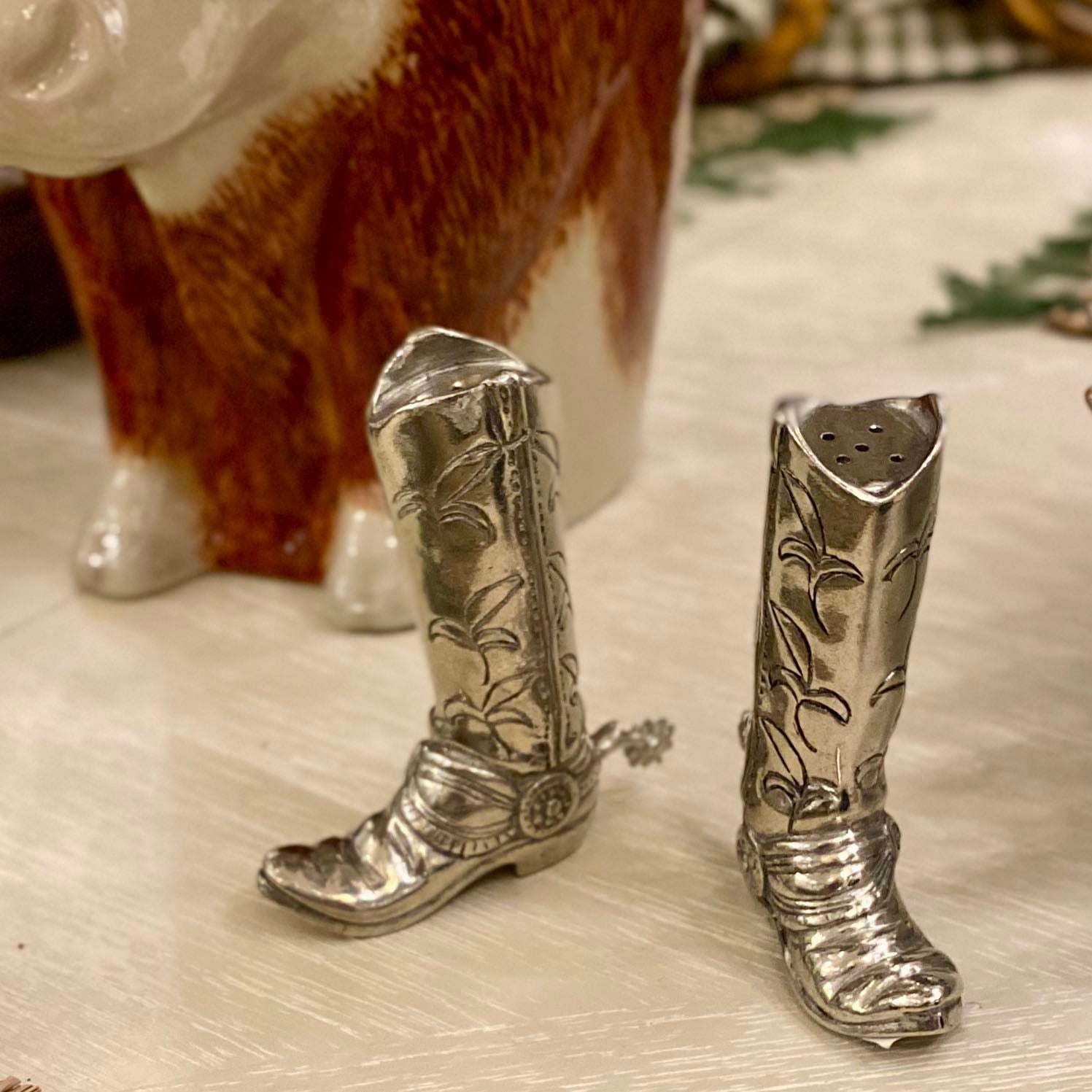 Pewter Cowboy Boot Salt & Pepper