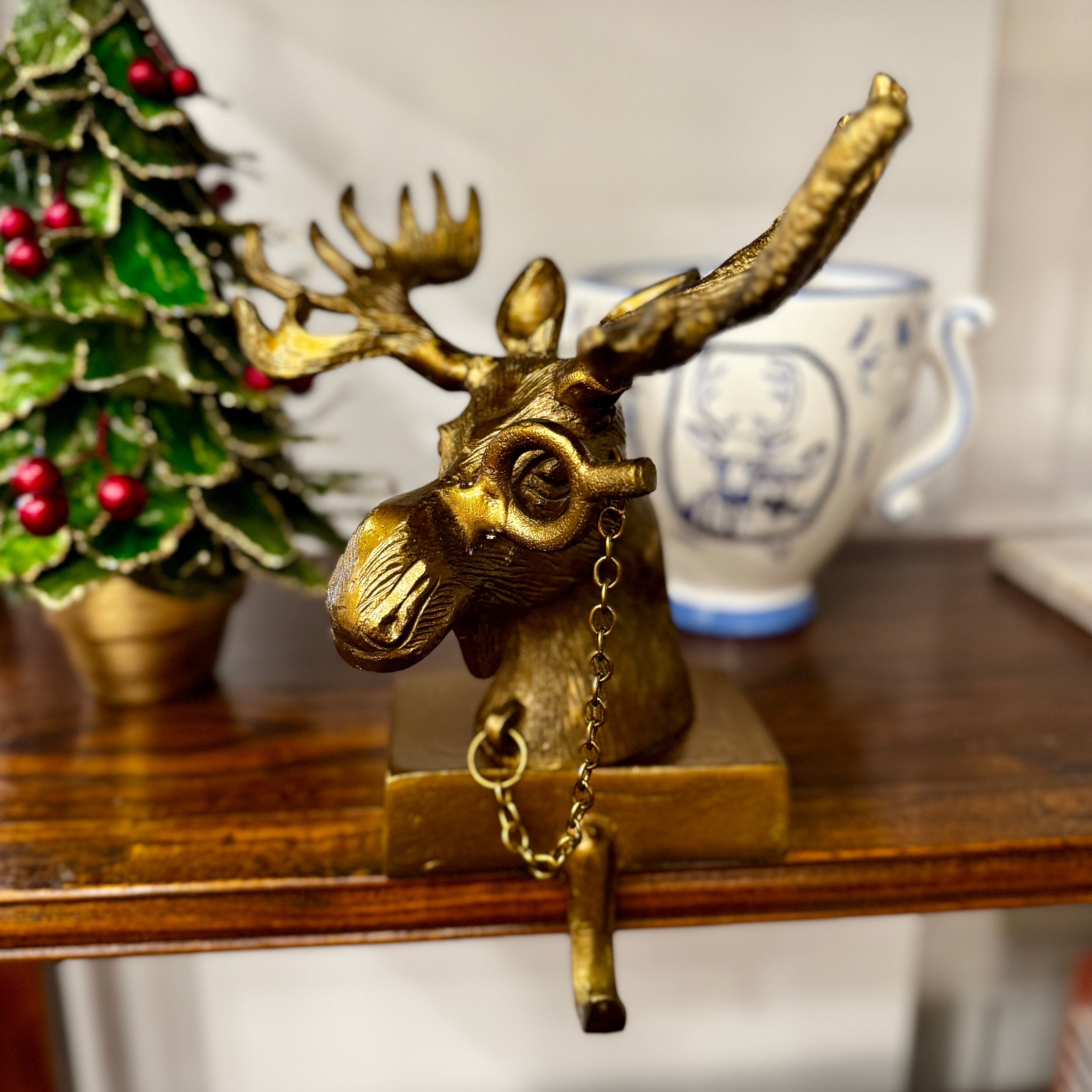 Eugene the Moose Stocking Holder