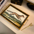 Fox Tray with Brass Handles