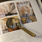 Antiqued Brass Magnifying Glass